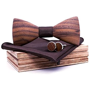 

Gaira Dřevěné manžetové knoflíčky s motýlkem a kapesníčkem 709219