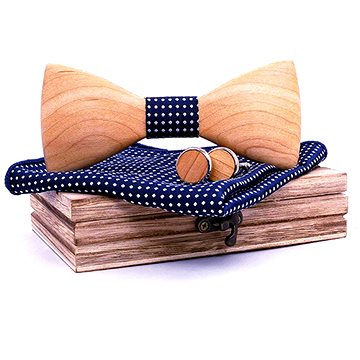 

Gaira Dřevěné manžetové knoflíčky s motýlkem a kapesníčkem 709226