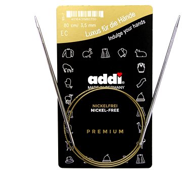

Kruhové jehlice Addi Premium 80 cm / 3,5 mm (oblé špičky)