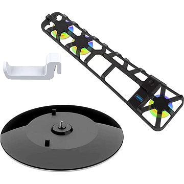 Dobe Stojan s ventilátorem a háčkem na sluchátka pro konzole Playstation 5 Slim