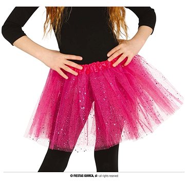 

Guirca Růžová tutu tylová sukně s flitry 30 cm