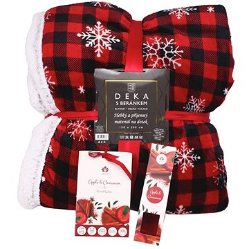 

HOME ELEMENTS Vánoční set beránková deka červené káro, difuzér a vonné jíly