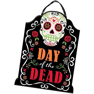 Excellent Velká třpytivá halloweenská dekorace 40 × 30 cm – Den mrtvých