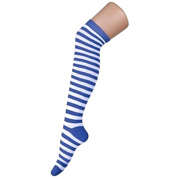 Funny Fashion Punčochy pruhované modrobílé