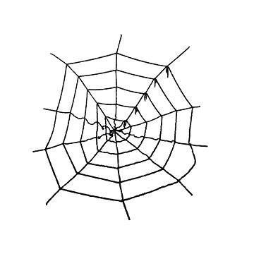 Verk Umělá pavučina Halloween 90 × 90 cm černá