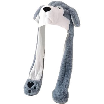 Excellent Plyšová čepice s pohyblivýma ušima - Husky