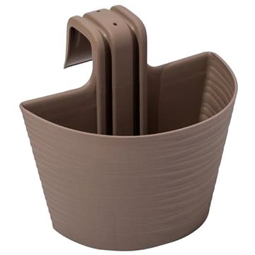 

GARDINO Truhlík na zábradlí FINESA, 27 × 15 cm, vysoký 24,5 cm, mocca