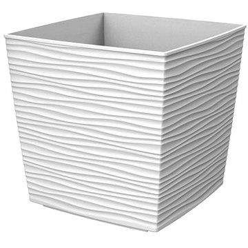 

GARDINO Květináč FINESA, 25 × 25 cm, vysoký 23 cm, bílý
