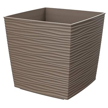 

GARDINO Květináč FINESA, 25 × 25 cm, vysoký 23 cm, mocca