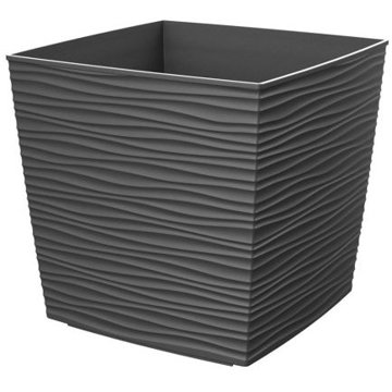 

GARDINO Květináč FINESA, 35 × 35 cm, vysoký 34,6 cm, antracit