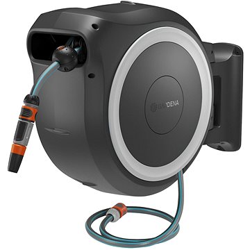 

GARDENA Naviják s hadicí - akumulátorový nástěnný box PowerRoll XL - sada, 35 m, bílý