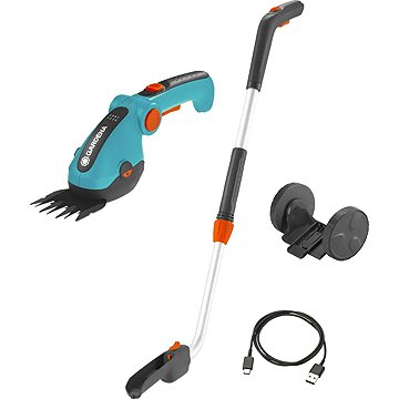 

GARDENA Nůžky na trávu a keře AKU ComfortCut Li sada telesk. tyč a kolečka(1x2,5 Ah)