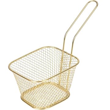 

Gastro Košík pro servírování jídla 10,5 x 8,5 x 7 cm, zlatý