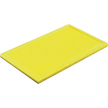 

Gastro Prkénko krájecí plastové 60x40x3 cm, s drážkou, žluté