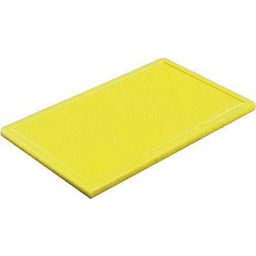 

Gastro Prkénko krájecí plastové 40x30x1 cm, s drážkou, žluté