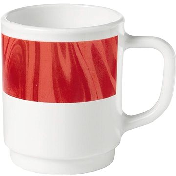 

Bormioli Rocco Hrnek s uchem Careware 250 ml, červený, 12 ks