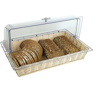 

Koš na pečivo bez poklopu 53x32,5 cm bufetový omyvatelný umělý ratan APS
