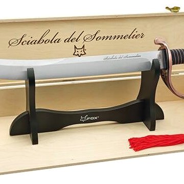 

Laguiole Classique FOX Šavle na otevírání šampaňského v dřevěném boxu, bronzová