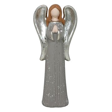 

GOBA Vánoční dekorace - keramický anděl, krémový, 23 cm