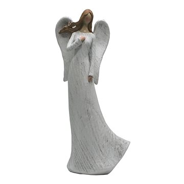 

GOBA Vánoční dekorace - keramický anděl, bílý, 30 cm