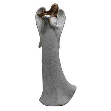 

GOBA Vánoční dekorace - keramický anděl, bílý, 38 cm