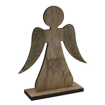 

GOBA Vánoční dekorace - anděl se zlatými křídly, 16 cm