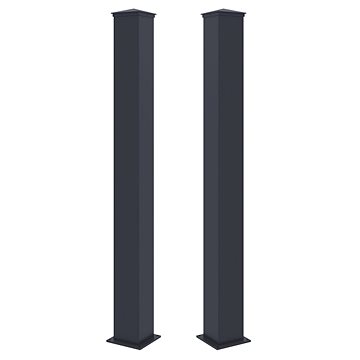 

G21 Sloupek pro branku a bránu 15 × 166 cm s patkou, antracitový, 2 ks