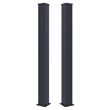 

G21 Sloupek pro branku a bránu 15 × 190 cm s patkou, antracitový, 2 ks