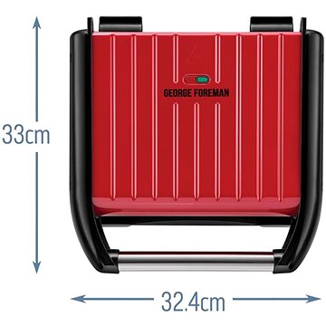 

George Foreman 25040-56 Gril Steel Family Red