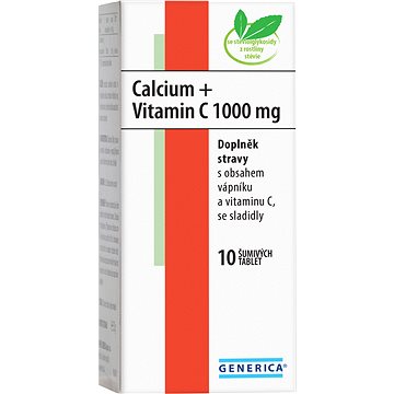 

Generica Calcium + Vit.C 1000 mg 10 šumivých tablet