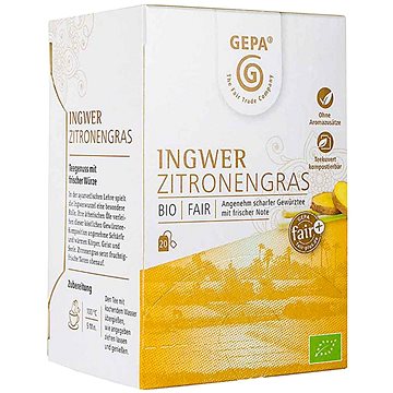 

Gepa BIO Fairtrade zázvorový čaj s citrónovou trávou, 20 x 1,5 g