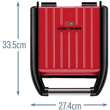

George Foreman 25030-56 Gril Compact Steel Red