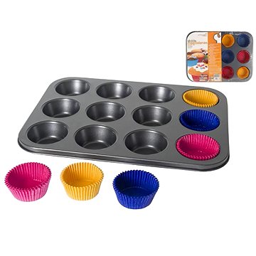 

GERIMPORT Forma na muffiny 12 ks + papír. košíčky 60 ks