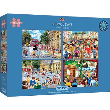 

GIBSONS puzzle Školní den 4 × 500 dílků