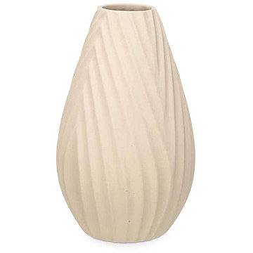 

Giftdecor Keramická váza DIAGONAL STRIPE, béžová