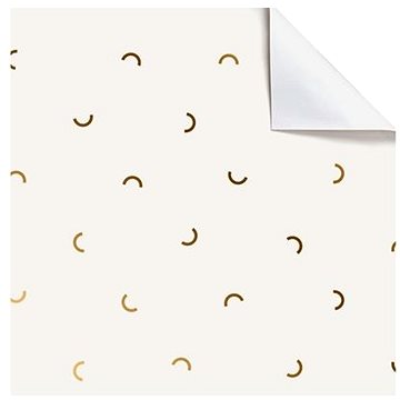Balicí papír srolovaný arch se zlatými půlměsíci bílý - Dárkový balící papír