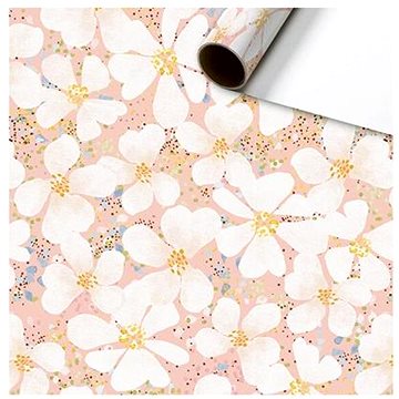 Balicí papír barevné květy třešní arch - Dárkový balící papír