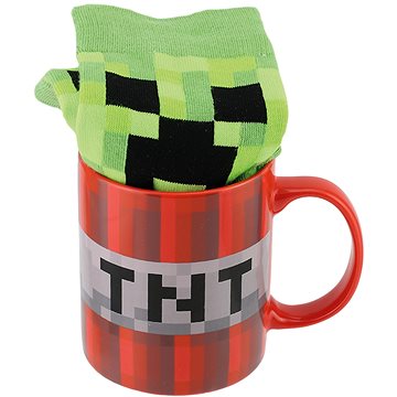 Minecraft - Hrnek + ponožky - Dárková sada