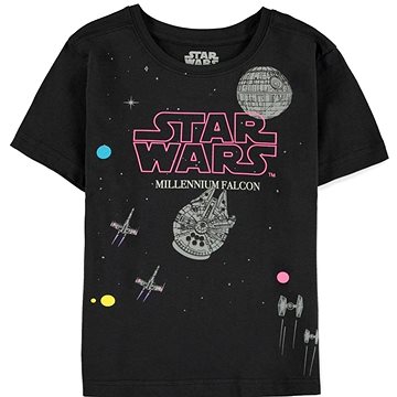 

Star Wars - Millennium Falcon + Death Star - dětské tričko 146-152 cm