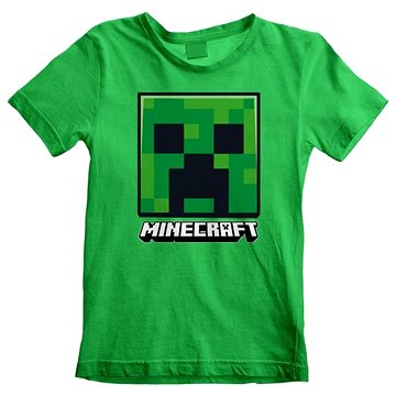 Minecraft - Creeper Face - dětské tričko - 7-8 let - Tričko