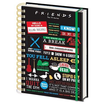 Friends - Infographic - zápisník s kroužkovou vazbou - Zápisník
