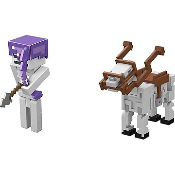 

Minecraft 8 cm, dvojbalení Skeleton and Trap Horse - figurka