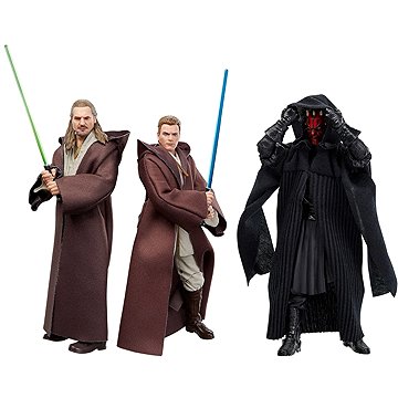 Star Wars Episode I Black Series - Qui-Gon Jinn, Darth Maul, Obi-Wan Kenobi - akční figurky