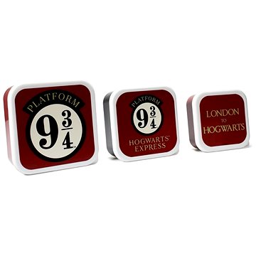 Harry Potter: Platform 9 3/4 - box na svačinu set 3 kusů