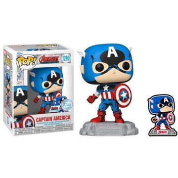 

Funko POP! Avengers Captain America with Pin