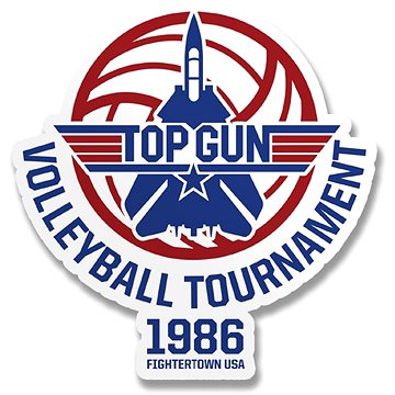 

Hybris Production AB Samolepka Top Gun Volleyball Tournament 9 cm