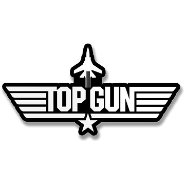 

Hybris Production AB Samolepka Top Gun BW Logo 12 cm
