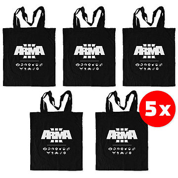 

Arma 3 Eco - Friendly Shopping Bag Black 5 ks - taška