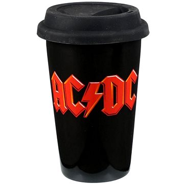 AC/DC: Logo - cestovní hrnek s víčkem 