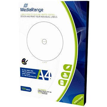 

Mediarange CD/DVD/Blu-ray etikety 15 mm - 118 mm
